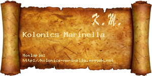 Kolonics Marinella névjegykártya